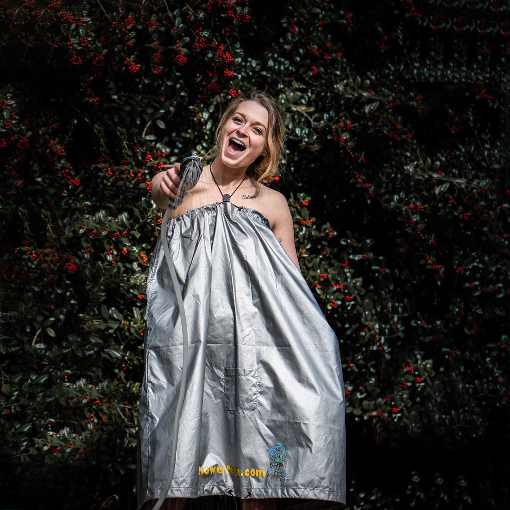 Outdoor Changing Robe & Portable Camping Shower Combo - Shower Toga ...